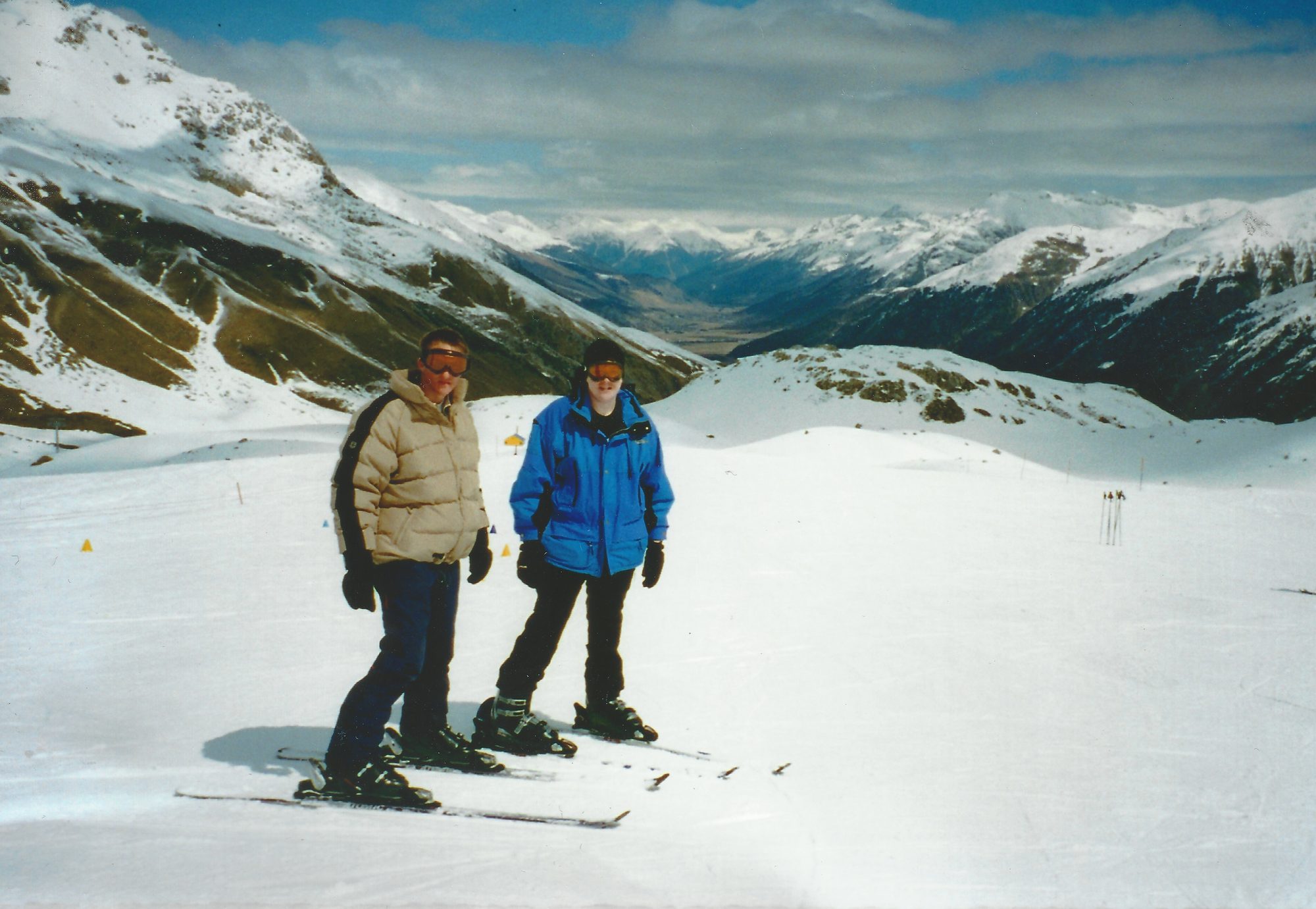 Somewhere in the Alps, pretending we’d planned to ski