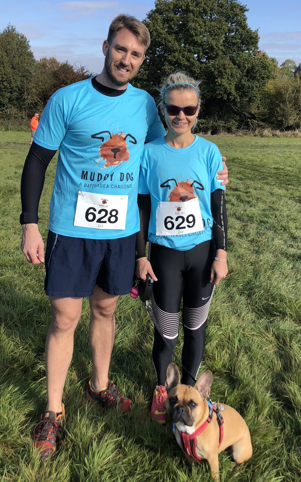 Me, my wife Marta and Lola, our very special professional athlete. Only one of us looks ready to race