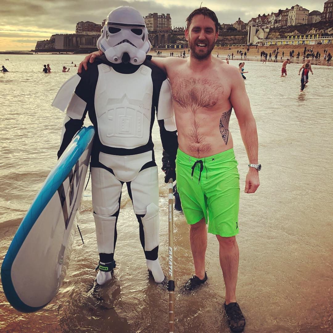 Me with a stormtrooper. Not everyone came in standard kit